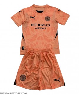 Günstige Manchester City Torwart Auswärts Trikotsatzt Kinder 2024-25 Kurzarm (+ Kurze Hosen)